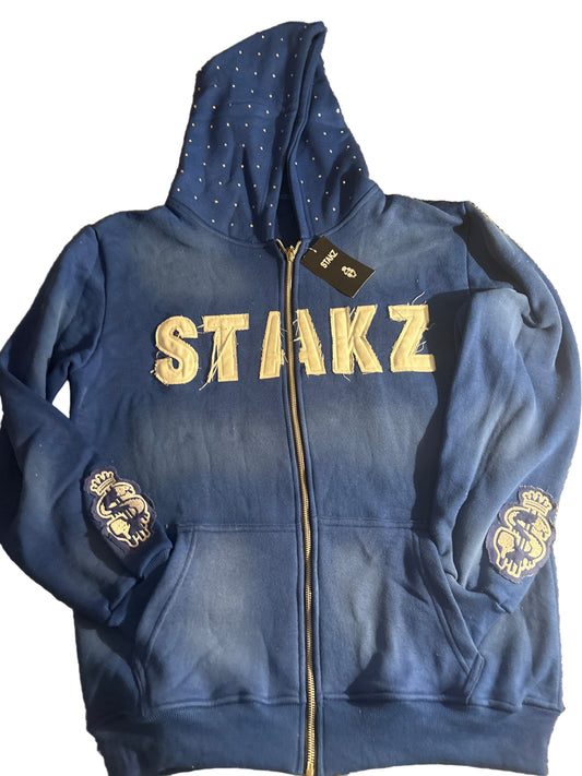 Dark Blue Stakz Is Motion Hoodie