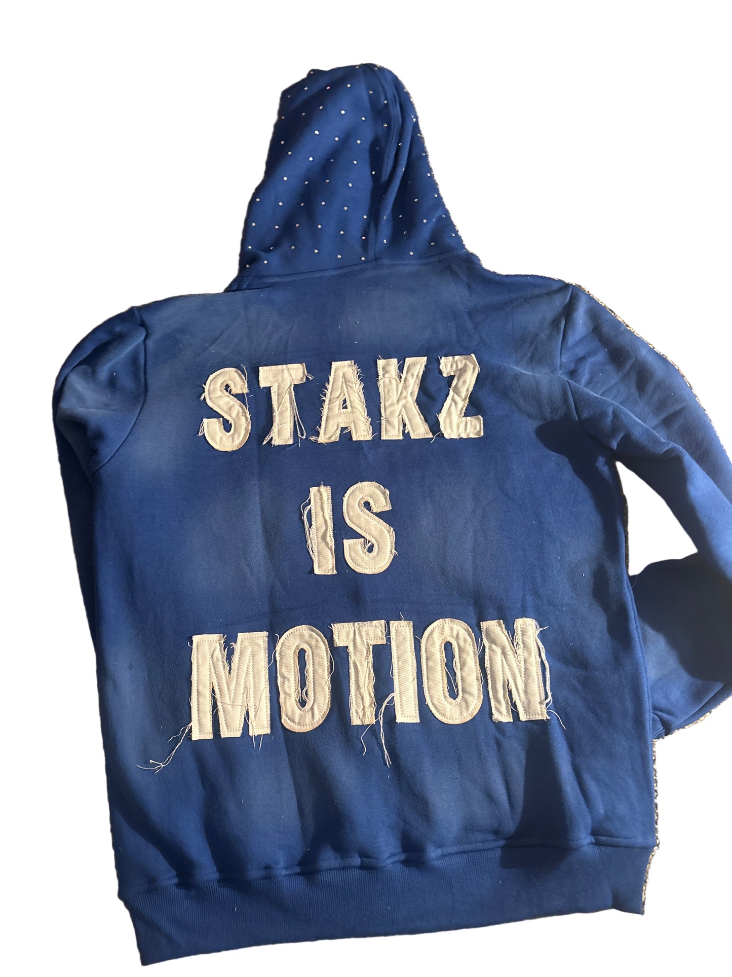 Dark Blue Stakz Is Motion Hoodie