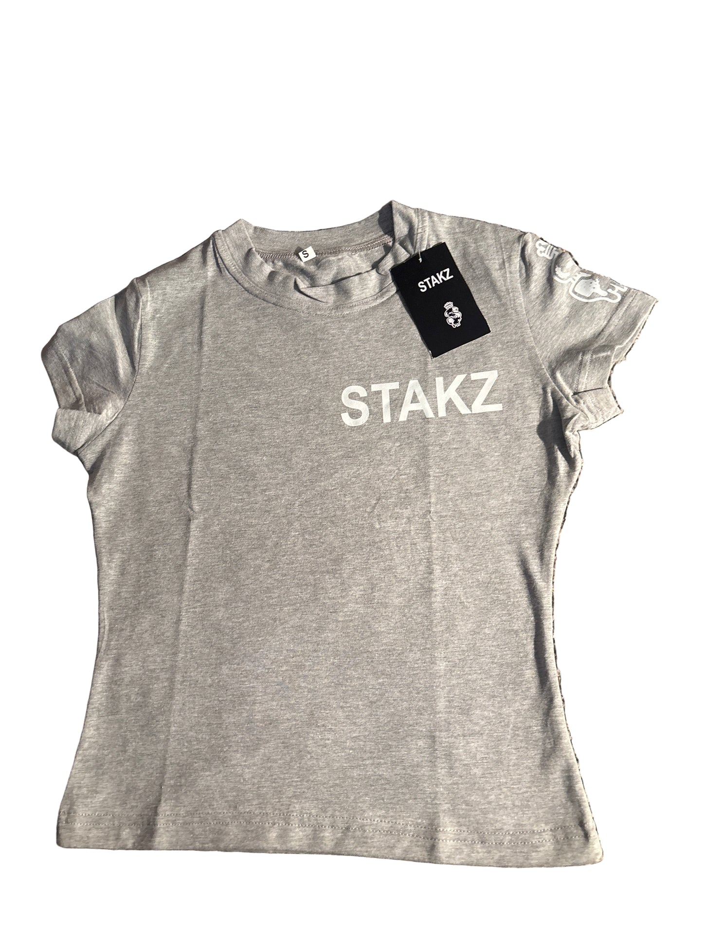 Grey Women Stakz Crop T Shirt
