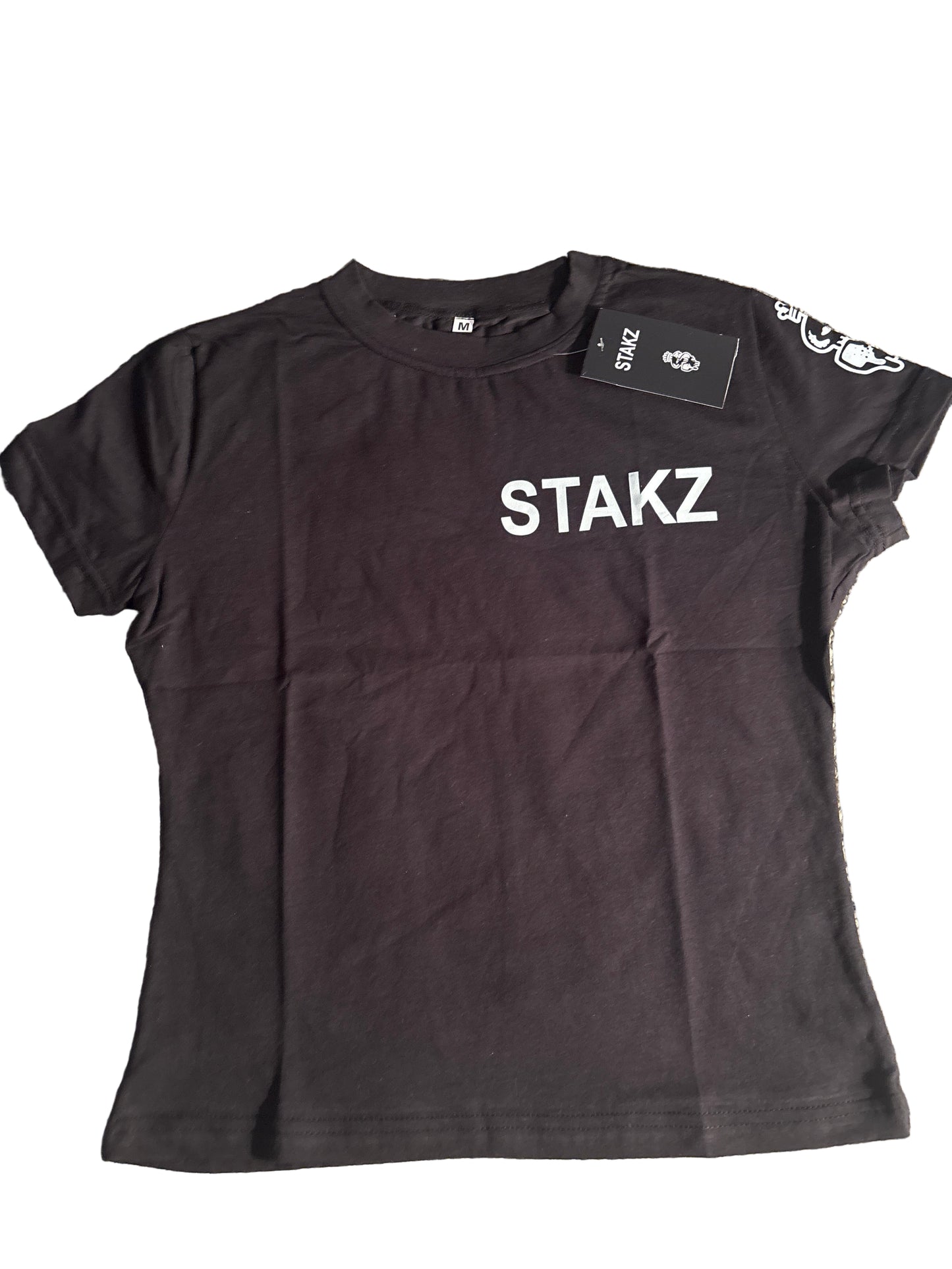 Black Women Crop Stakz T Shirt